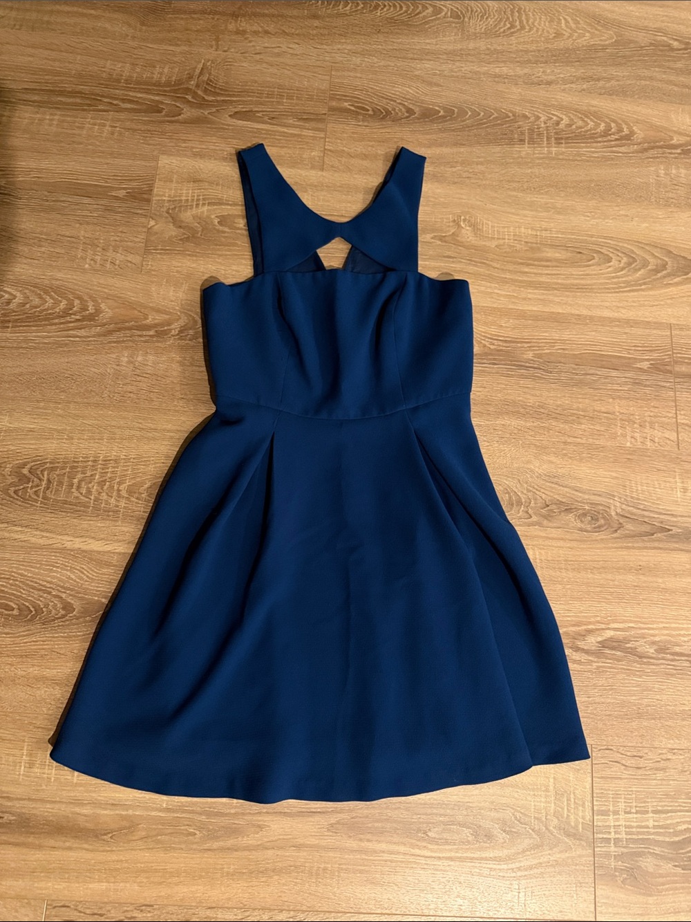 BCBGeneration Navy Cutout-Back Mini Dress